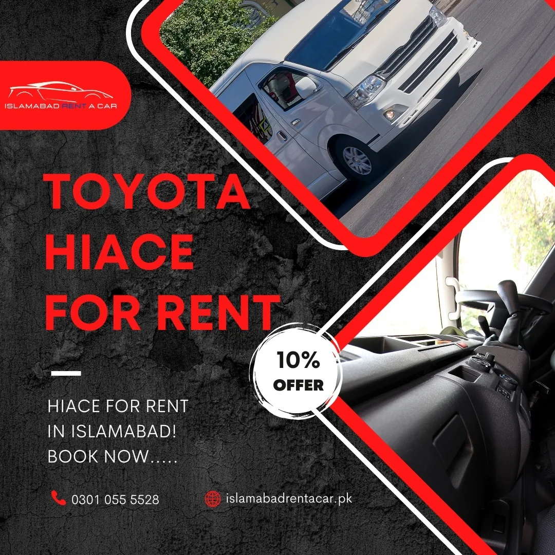 Toyota Hiace for rent in Islamabad!
